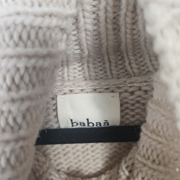 Babaa Jumper No.17 Rose Beige High Quality Spanish Wool Turtleneck Oversize - Picture 7 of 13